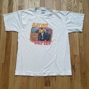 Men's Vintage 2000 Aaron Carter Aaron’s Party Album Cover Promo Rap T Shirt Sz L